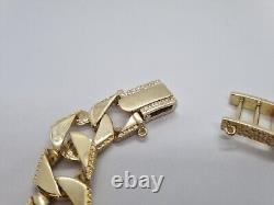 Gents Stunning 9ct Gold 8 Curb Bracelet Fully hallmarked 53.8g