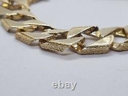 Gents Stunning 9ct Gold 8 Curb Bracelet Fully hallmarked 53.8g