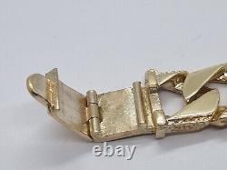 Gents Stunning 9ct Gold 8 Curb Bracelet Fully hallmarked 53.8g