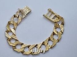 Gents Stunning 9ct Gold 8 Curb Bracelet Fully hallmarked 53.8g