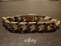 Gents heavy curb bracelet in 9ct gold 49g