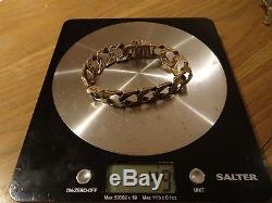 Gents heavy curb bracelet in 9ct gold 49g