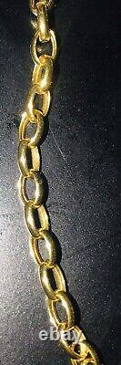 Genuine 9ct Yellow GOLD Belcher Bracelet (4mm) 7.5 Inch Hallmarked 375 Unisex