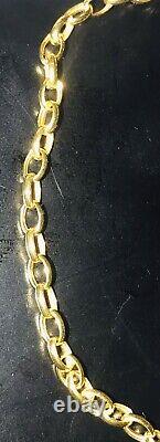 Genuine 9ct Yellow GOLD Belcher Bracelet (4mm) 7.5 Inch Hallmarked 375 Unisex