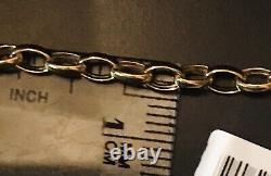 Genuine 9ct Yellow GOLD Belcher Bracelet (4mm) 7.5 Inch Hallmarked 375 Unisex