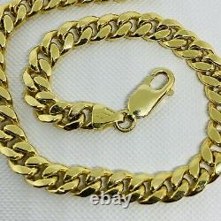 Genuine 9ct Yellow Gold 6mm Cuban Mens Bracelet 8.5 inch New