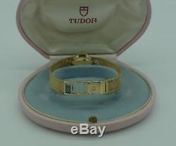Genuine Rolex Tudor Royal vintage ladies 9ct gold bracelet watch 1970s