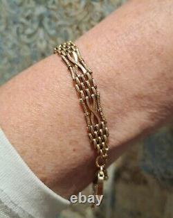 Gold 9ct antique Gate link bracelet