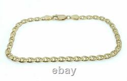 Gold Anchor Bracelet 9ct Yellow Gold Mariner Bracelet 7.5 Inch 3mm Wide Bracelet