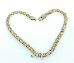 Gold Anchor Bracelet 9ct Yellow Gold Mariner Bracelet 7.5 Inch 3mm Wide Bracelet