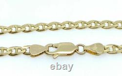 Gold Anchor Bracelet 9ct Yellow Gold Mariner Bracelet 7.5 Inch 3mm Wide Bracelet