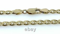 Gold Anchor Bracelet 9ct Yellow Gold Mariner Bracelet 7.5 Inch 3mm Wide Bracelet