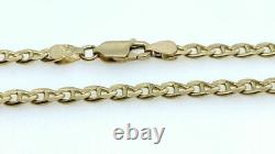 Gold Anchor Bracelet 9ct Yellow Gold Mariner Bracelet 7.5 Inch 3mm Wide Bracelet