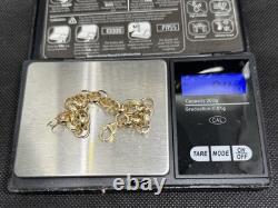 Gold Belcher Bracelet Kids 9ct 6.5 Inch 9 mm Link Hallmarked