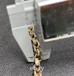 Gold Belcher Bracelet Kids 9ct 6.5 Inch 9 mm Link Hallmarked