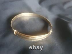 Gold Bracelet 3.8g 55mm Expandable Beautiful 9ct Nextday Delivery Available