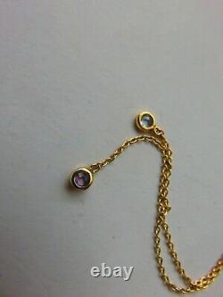 Gold Bracelet 9 Carat Amethyst and Blue Topaz Expandable