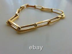 Gold Bracelet 9 Carat Yellow Ladies Paper Clip