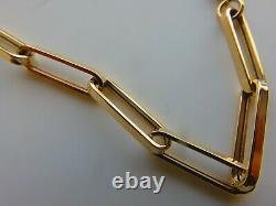 Gold Bracelet 9 Carat Yellow Ladies Paper Clip