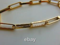 Gold Bracelet 9 Carat Yellow Ladies Paper Clip