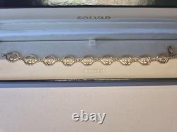 Gold Claddagh Bracelet. 9CT Yellow Gold. BNIB