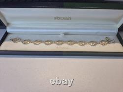 Gold Claddagh Bracelet. 9CT Yellow Gold. BNIB