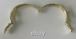 Gold Diamond Bracelet 9ct Yellow Gold Diamond Buckle Hinged Bangle Bracelet