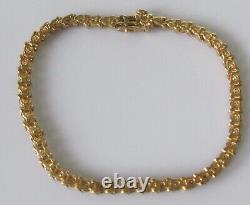Gold Diamond Bracelet 9ct Yellow Gold Multi (1.00ct) Diamond Tennis Bracelet