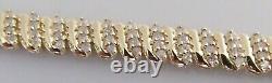 Gold Diamond Bracelet 9ct Yellow Gold Multi Diamond Link Bracelet (12.6g)