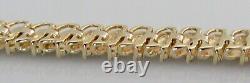 Gold Diamond Bracelet 9ct Yellow Gold Multi Diamond Link Bracelet (12.6g)