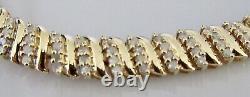 Gold Diamond Bracelet 9ct Yellow Gold Multi Diamond Link Bracelet (12.6g)