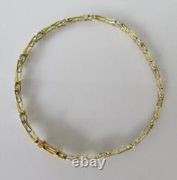 Gold Diamond Bracelet 9ct Yellow Gold Multi Diamond Link Bracelet (4.7g)