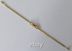 Gold Diamond Bracelet 9ct Yellow Gold Sapphire Diamond Chain Bracelet