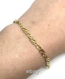 Gold Fancy Bracelet 9ct Yellow Gold Fancy Link Bracelet Ladies Fancy Bracelet