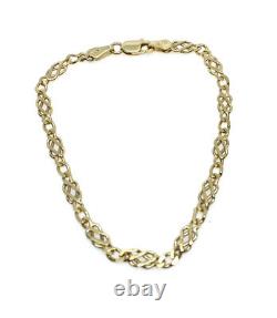 Gold Fancy Bracelet 9ct Yellow Gold Fancy Link Bracelet Ladies Fancy Bracelet