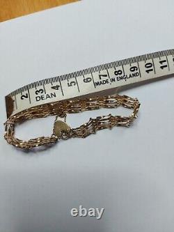 Gold Gate bracelet 375 5.9g L. C