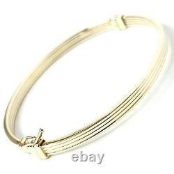 Gold Ladies Bangle Solid 9ct Hinged Safety Catch Yellow 4.2g 6.5 Inch Hallmarked