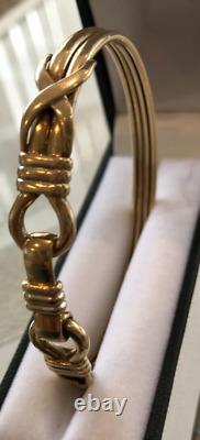 Gold Loop Hook Bangle Ladies 9ct UK hallmarked 14.3 grams