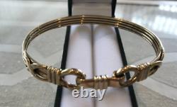 Gold Loop Hook Bangle Ladies 9ct UK hallmarked 14.3 grams