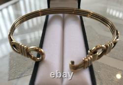 Gold Loop Hook Bangle Ladies 9ct UK hallmarked 14.3 grams