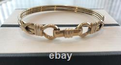 Gold Loop Hook Bangle Ladies 9ct UK hallmarked 14.3 grams