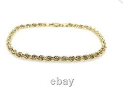 Gold Rope Bracelet 2mm Wide 9ct Yellow Gold Rope Bracelet Ladies Fancy NEW