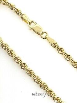 Gold Rope Bracelet 2mm Wide 9ct Yellow Gold Rope Bracelet Ladies Fancy NEW
