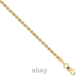 Gold Rope Bracelet 2mm Wide 9ct Yellow Gold Rope Bracelet Ladies Fancy NEW