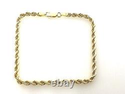 Gold Rope Bracelet 9ct Yellow Gold Rope Bracelet Ladies Fancy Rope Bracelet NEW