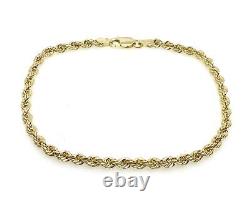 Gold Rope Bracelet 9ct Yellow Gold Rope Bracelet Ladies Fancy Rope Bracelet NEW
