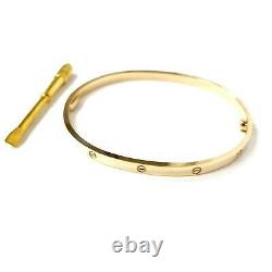 Gold Screw Bangle 17.4g NEW 9ct Yellow Gold With Screwdriver 3.9mm