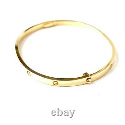 Gold Screw Bangle 17.4g NEW 9ct Yellow Gold With Screwdriver 3.9mm