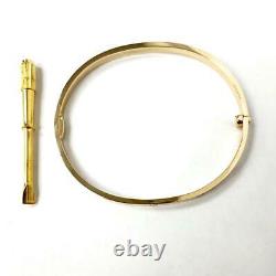 Gold Screw Bangle 17.4g NEW 9ct Yellow Gold With Screwdriver 3.9mm
