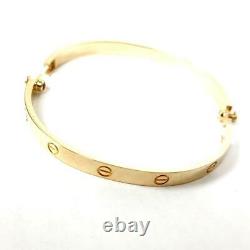 Gold Screw Bangle 28.5g 9ct Yellow Gold With Screwdriver 6.2mm Fully hallmarked